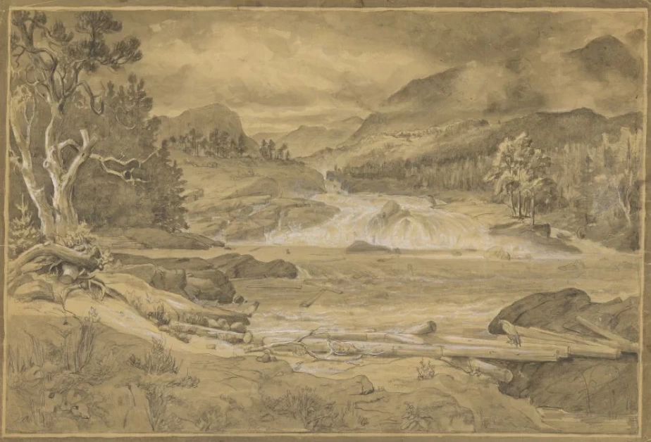 Studio, Labrofossen - 1837, National Museum Oslo